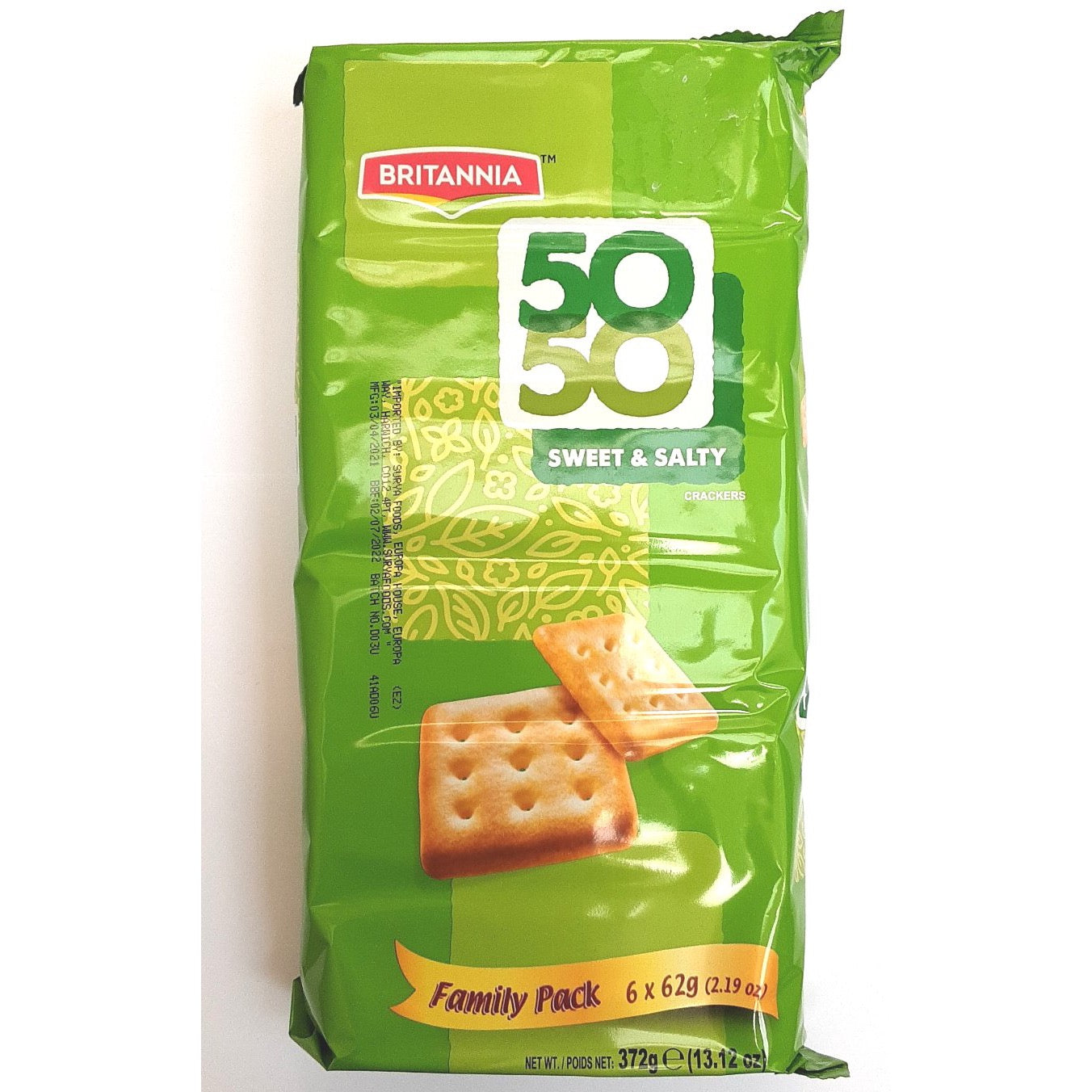 Britannia 50 50 Sweet & Salty Crackers (6x62g)