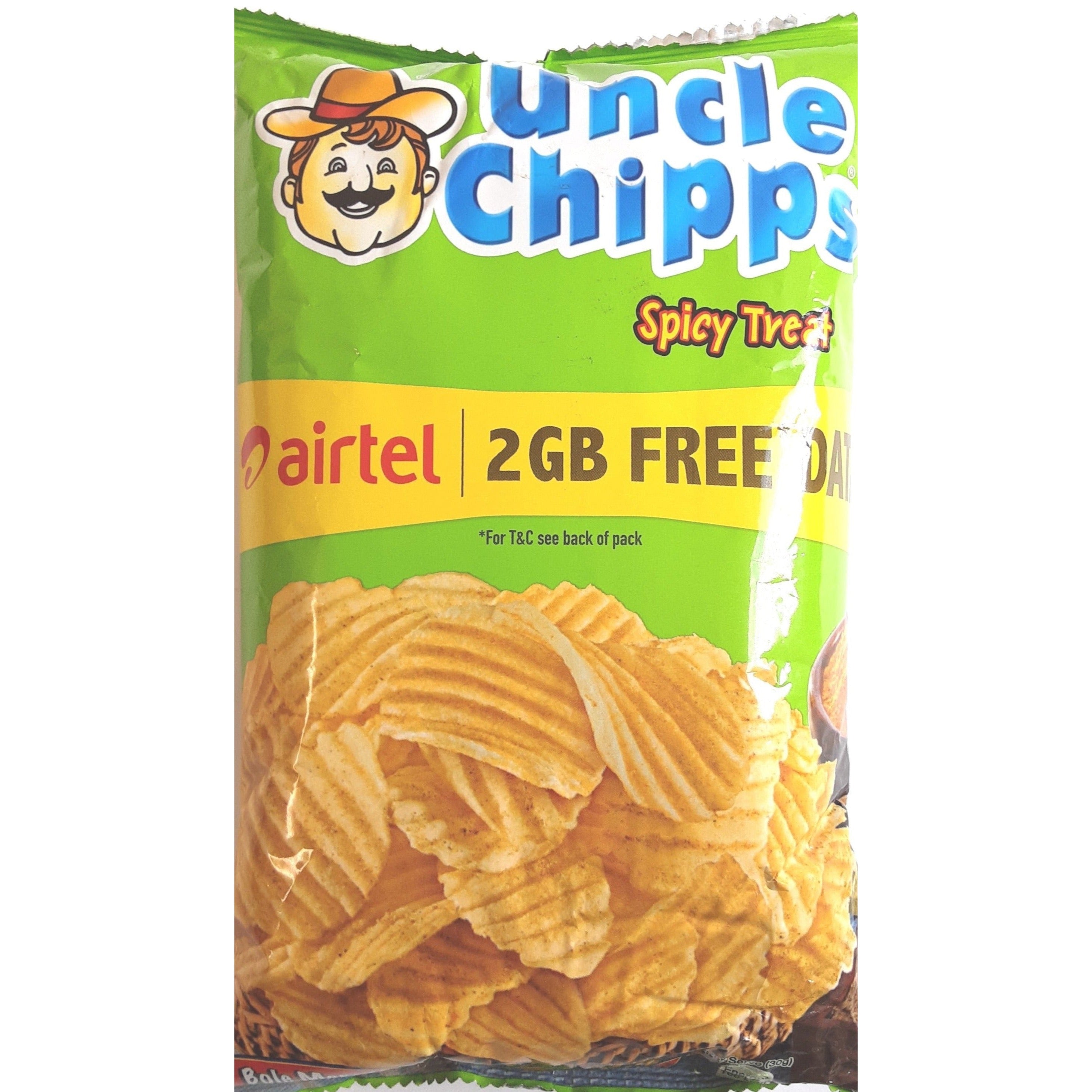 Uncle Chipps Spicy Treat 50g Pack of 30