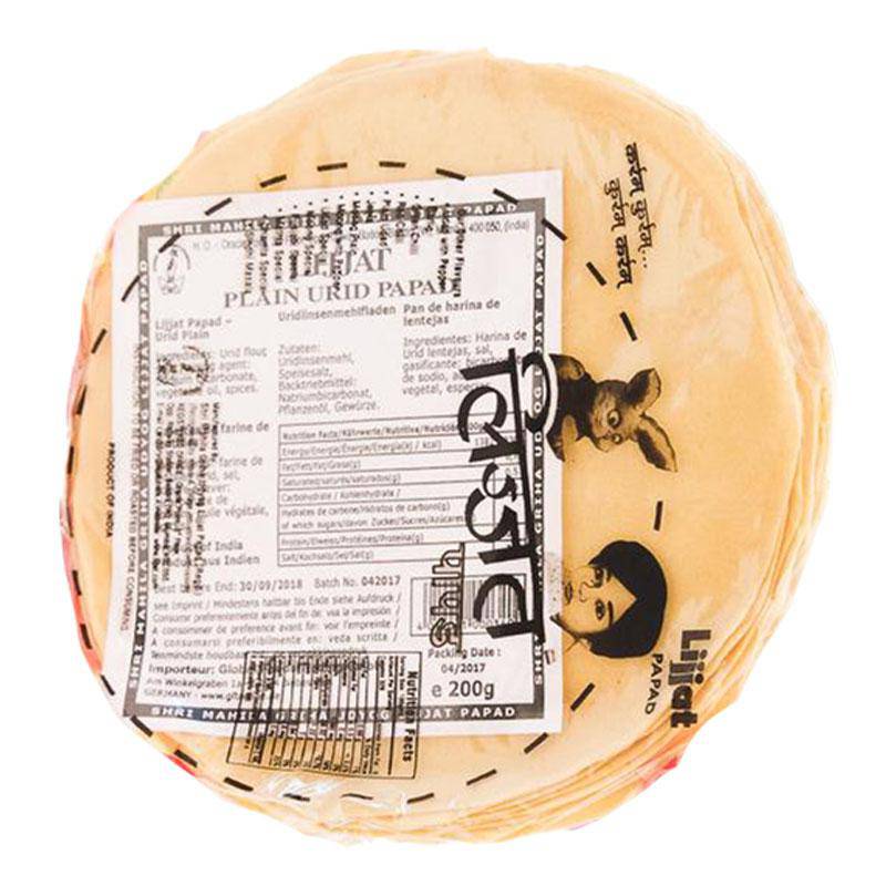 Lijjat Plain Papad 200g