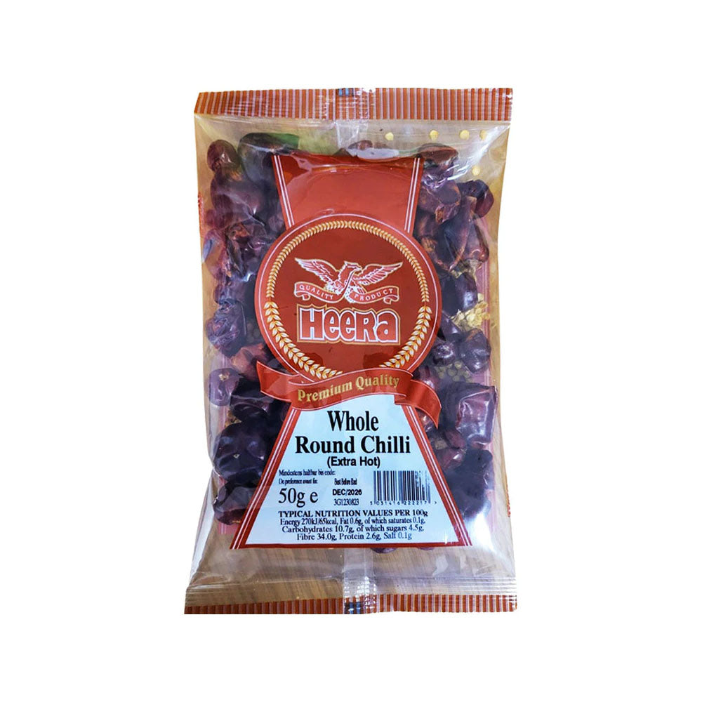 Heera Round Chilli Whole (Extra Hot) 50g
